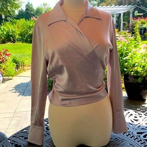 Lafayette Silk Wraparound Blouse